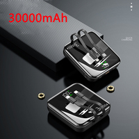 PD40W Super Fast Charging 50000mAh Power Bank External Battery for Huawei P30 iPhone 15 14 Xiaomi Mi 10 Powerbank Built in Cable