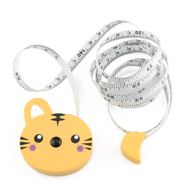 WINTAP 1.5M เทปวัดร่างกายเทปไม้บรรทัดสำหรับตัดเย็บผ้า Retractable น่ารักการ์ตูนรูปร่างวัดเครื่องมือ