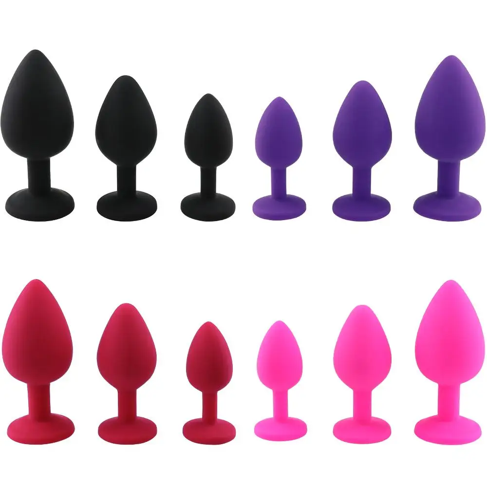 Three sizes and three colors anal plug，reusable silicone anal toys big anal plug Stimulating Anal Adult Game sex Toys