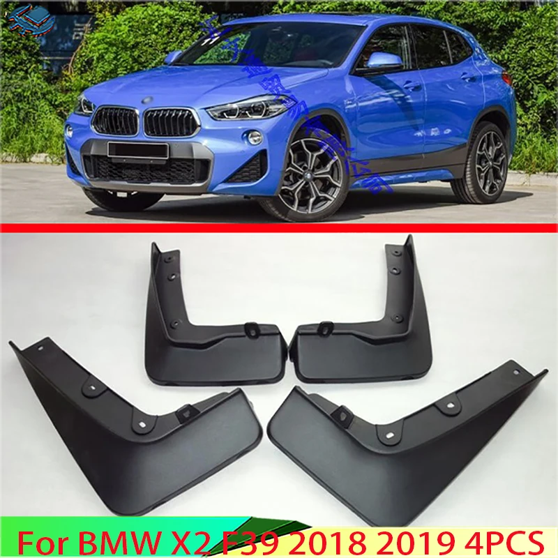 For BMW X2 F39 2018 2019 4PCS Car Accessories Mud Flaps Splash Guards Fender Mudguard Kit Flap Splash Guards Mudguard styling