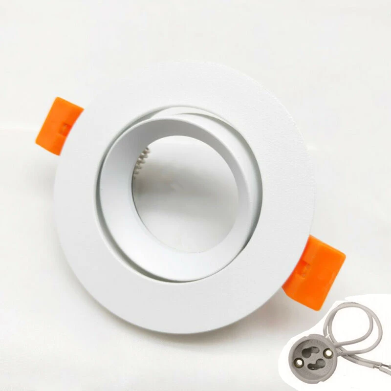 Ronde Verzonken LED Plafond Downlight Montage Aluminium Frame MR16 GU10 Lamp Vervangbare Spot Lamphouder Socket Fitting Armaturen