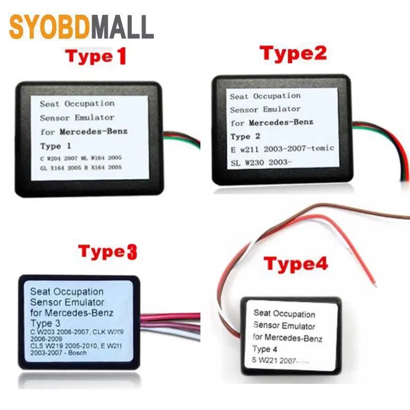 MB Type 1 Type 2 Type 3 Type 4 Type 6 Optional for W204 W211 W104 W230 X164 W171 Seat Occupancy Occupation Sensor SRS Emulator