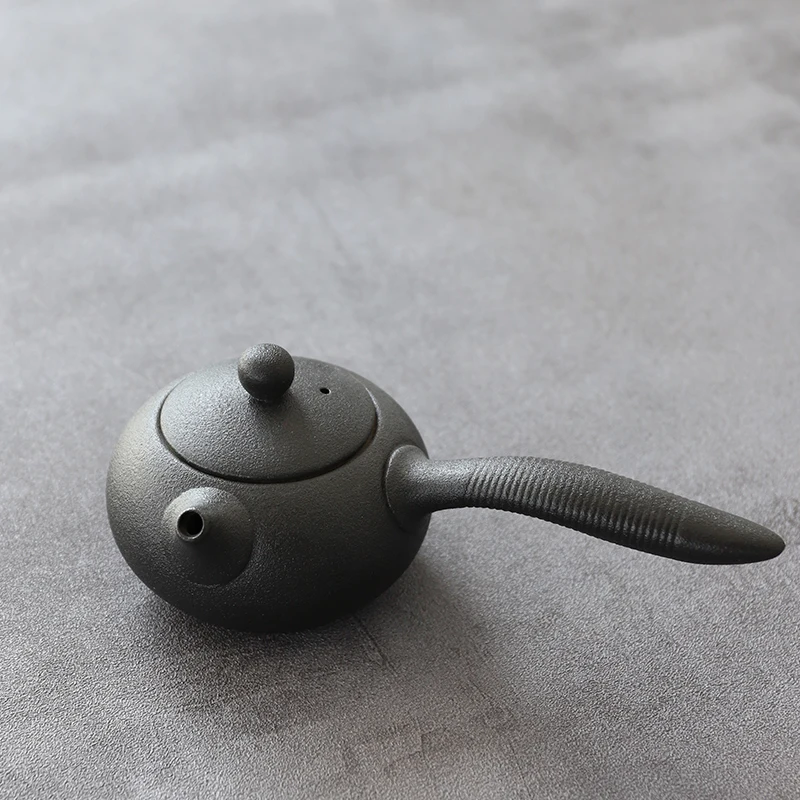 LUWU-Chinese Kung Fu Black Ceramic Teapot, Kettle, Kettle, Tea Pot, 150ml