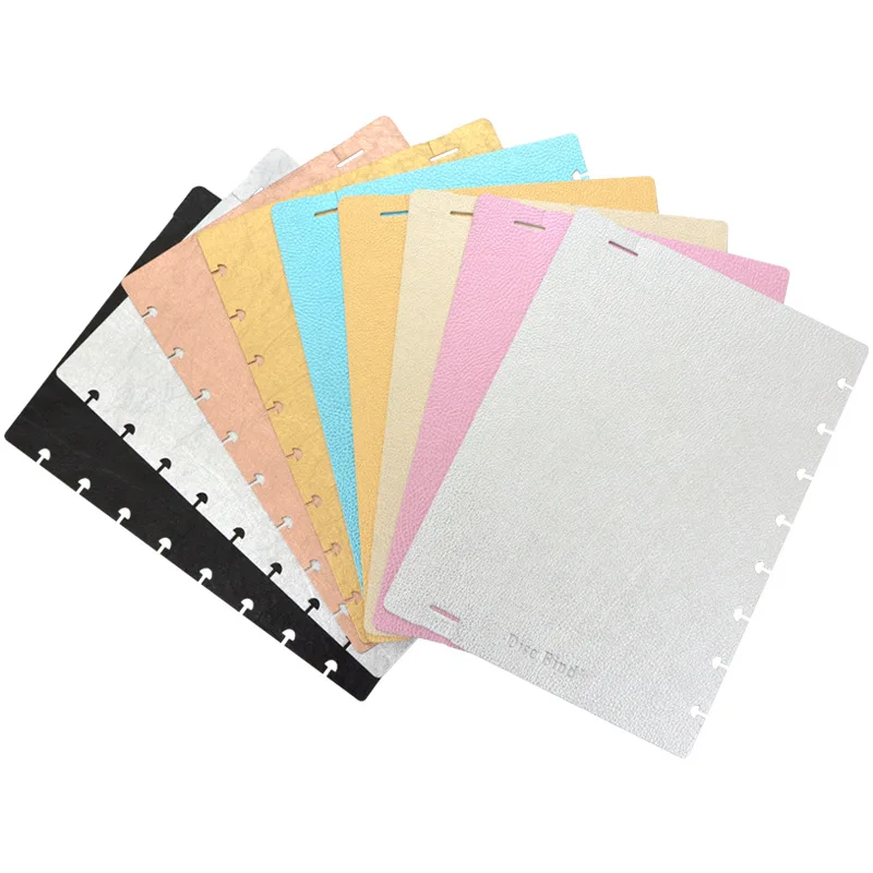 Copertura per Notebook con foro a fungo copertura in PU Notebook A5 Notebook assemblaggio fai-da-te copertina per diario a fogli mobili copertina per diario