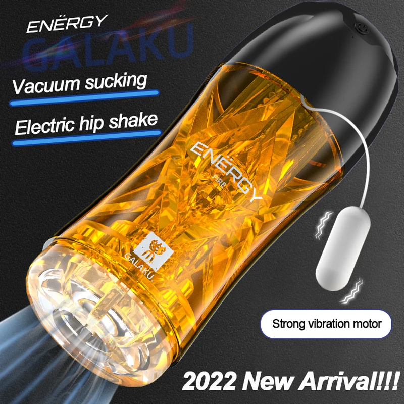 Galaku Energy Male Masturbation Cup Pocket Vagina Pussy Bullet Vibrator Glans Stimulator Vacuum Sucking Oral Sex Toys For Men