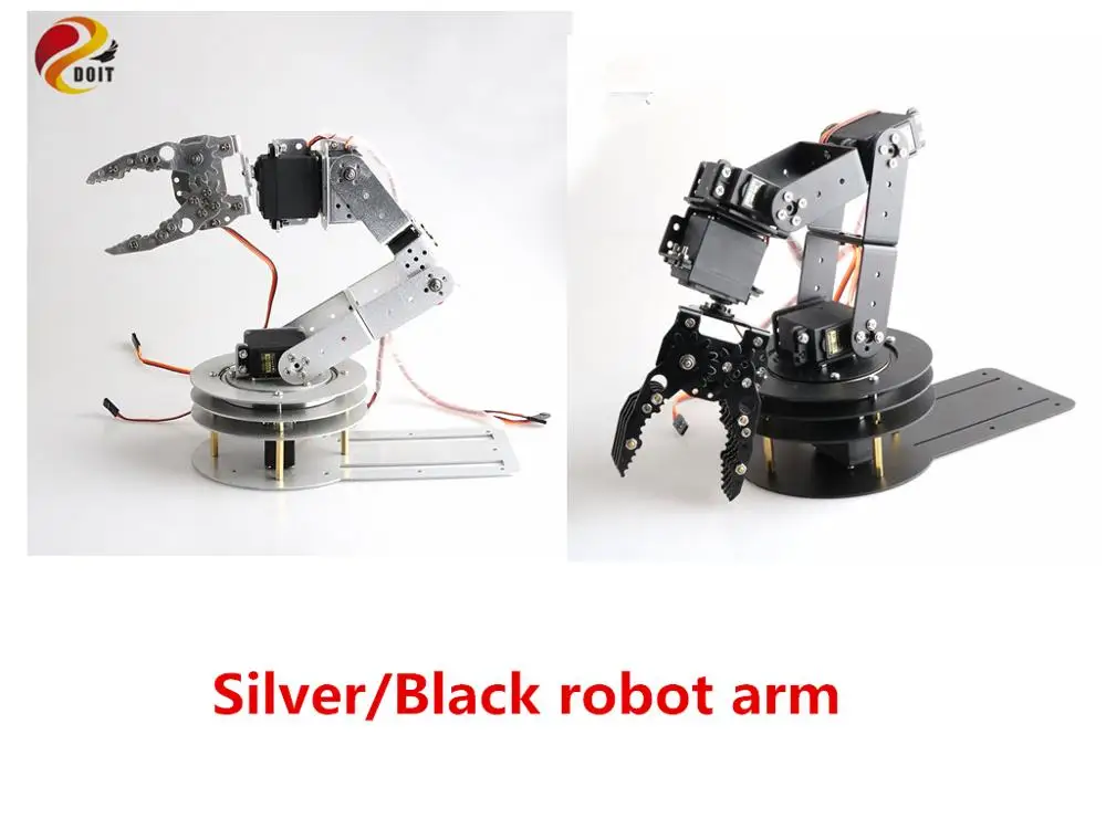 SZDOIT 新しい 6 軸アルミ合金ロボットアーム、教育競技用 6 サーボ付き多機能ロボット