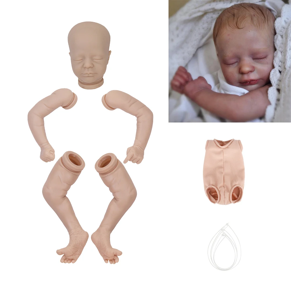 RDD bambola non verniciata "Aspen" viva per bambini regalo di natale simpatico vinile Reborn Baby Blank Kit Toy Doll Bebe 20 pollici realistico