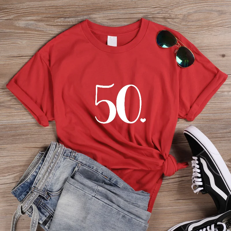 Fifty 52th Birthday Born In 1970 Lady Women Shirts Fashion Graphic 100%Cotton Short Sleeve Top Tees O Neck Casual Unisex Tshirts