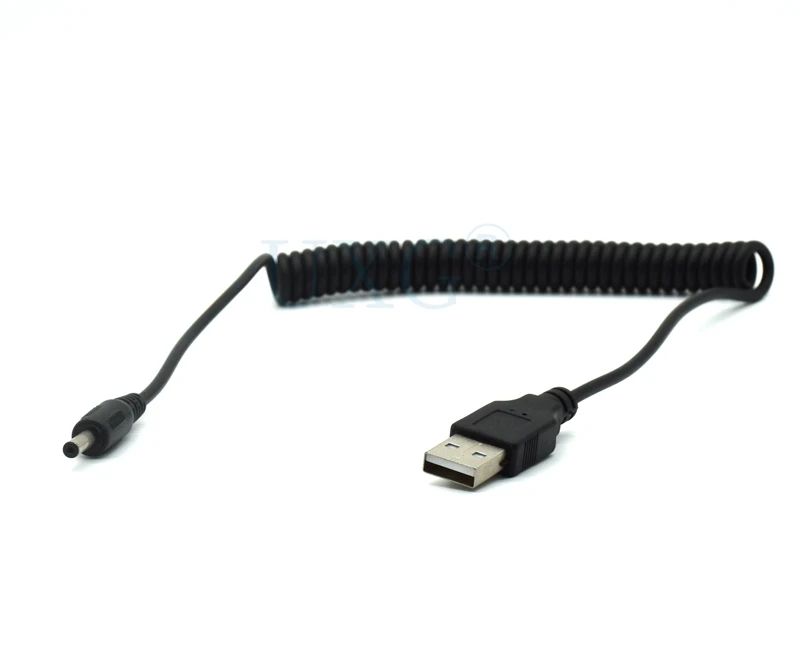 90 kąt usb do komputera męskie do 5V DC 3.5mm x 1.35mm beczka złącze teleskopowa wiosna moc adapter kablowy 1m