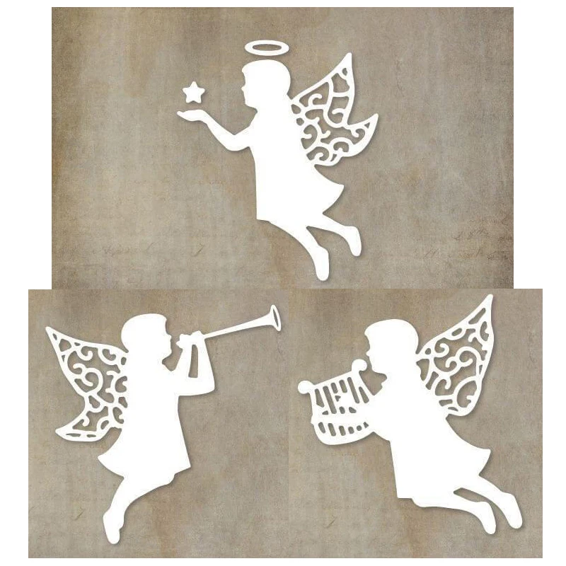 2024 New Arrival Christmas Baby Angel Decration Metal Cutting Dies for Scrapbooking Knife Mould Blade Punch Stencil Card Making