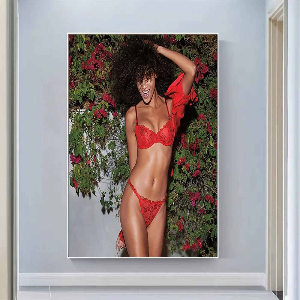 

Silk Cloth Wall Poster Imaan Hammam Sexy Model Star Art Home Decoration Gift