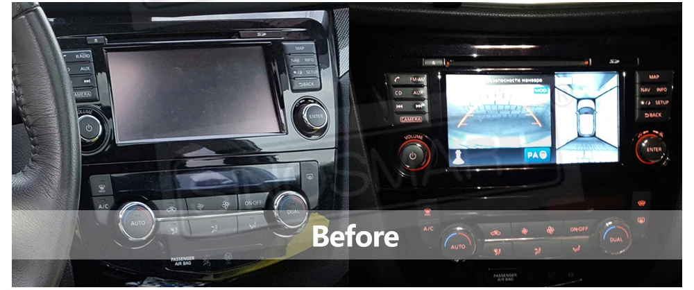 SINOSMART Auto-GPS-Player für Nissan Qashqai J11 X-Trail Rogue 2014–2018 mit werkseitigem OEM NAV-Unterstützung BOSE 360 PA – Detail 6