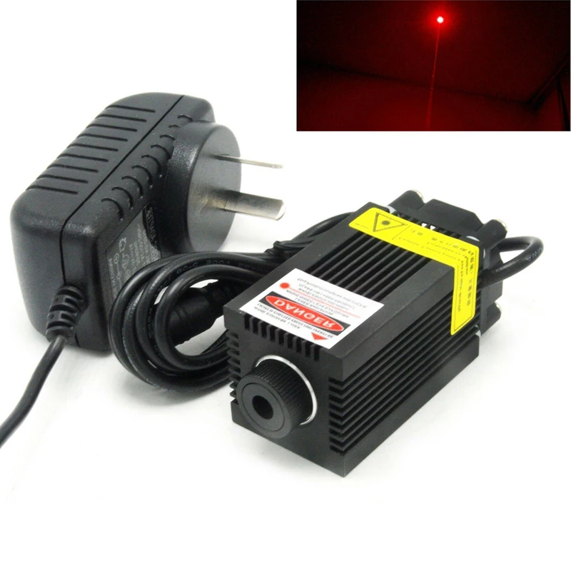 650nm 660nm 200mW Red Dot Focusable Laser Diode Module Positioning 12V Adapter Power Plug