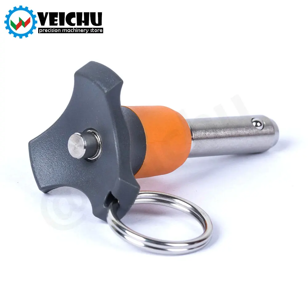 VCN120  1pcs  Plastic Knob Quick Release And Fasten Pins Self-Locking Ball Lock Pins Detent Pin With Button Handle