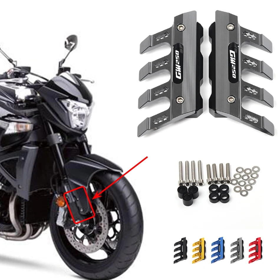 

Motorcycle Front Fender Side Protection Guard Mudguard Sliders For Suzuki GW250 GW 250 GW-250 Accessories universal