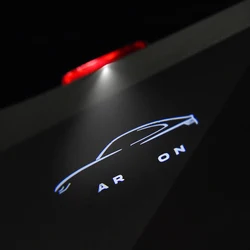 2 pçs led porta do carro luz de boas-vindas logotipo projetor laser lâmpada porta luz poça luzes acessório para arteon cc 2012-2023