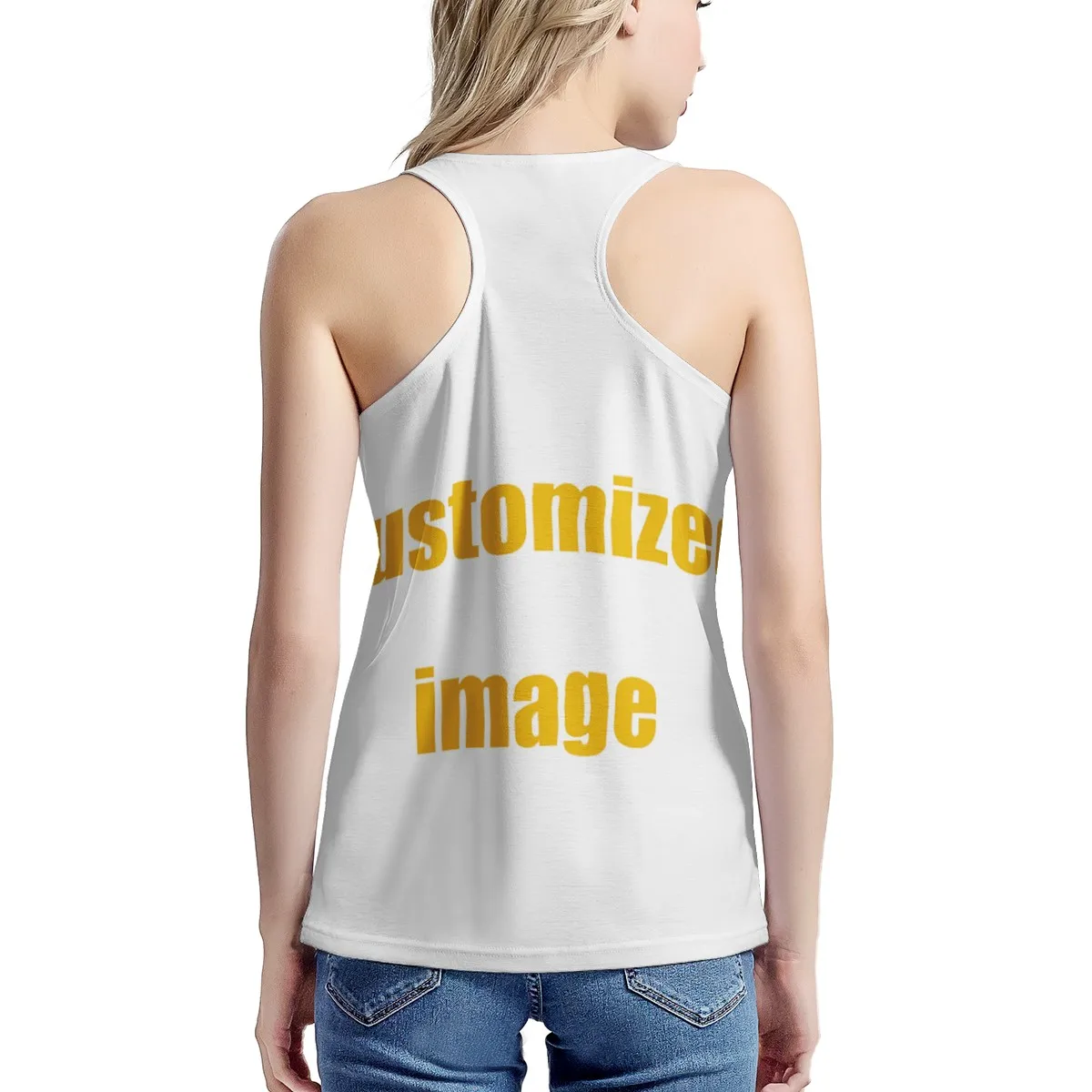 NOISYDESIGNS Spring Summer Tank Tops Customized Printing Women Sleeveless Round Neck Loose Ladies Vest Singlets Ladies Thin Vest