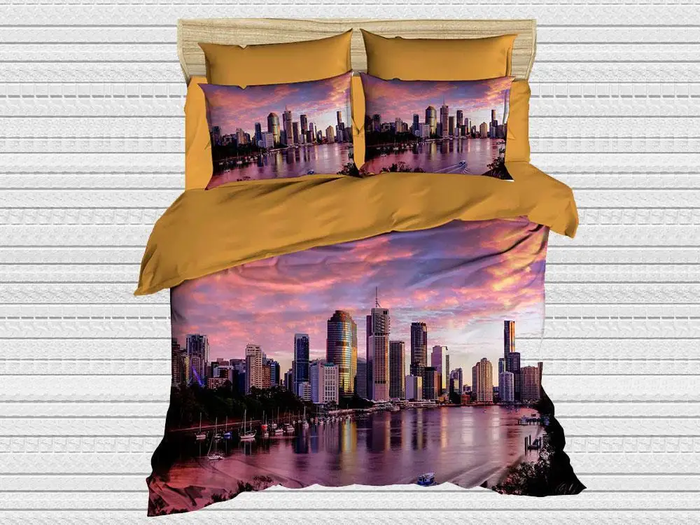 Best Class Digital Printed 3d Single Personality Duvet cover set City