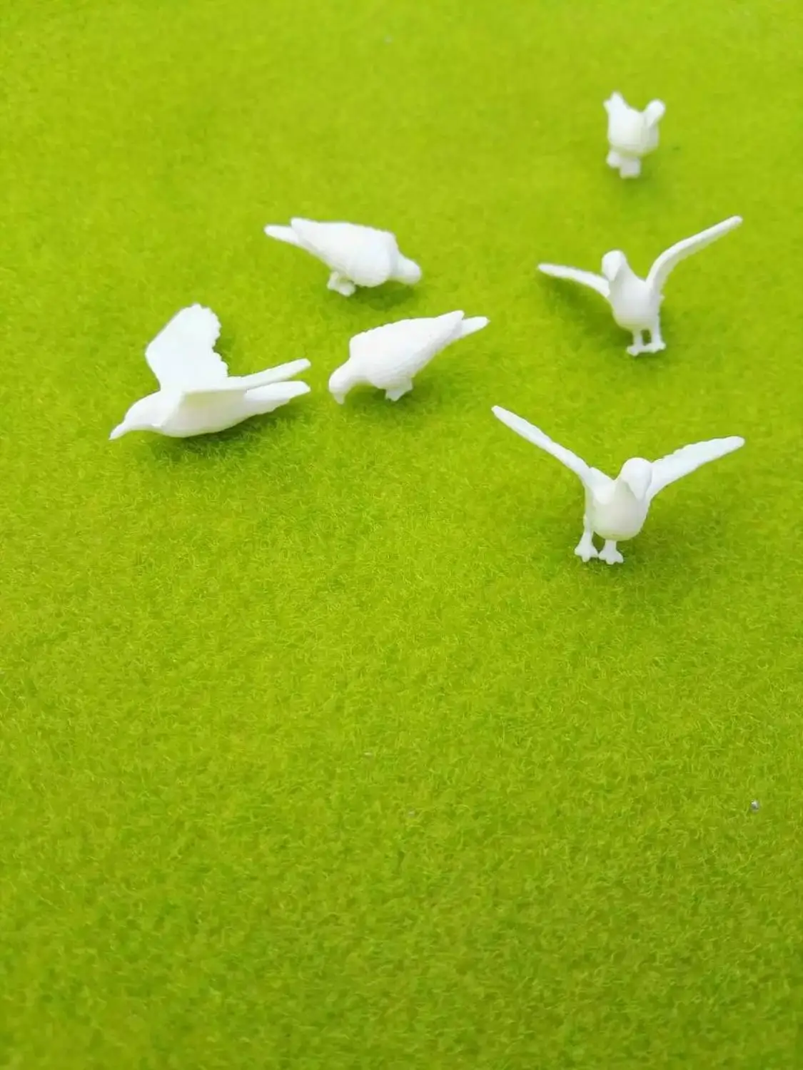 Size H-15mm UnPainted White Dove Animals HO Scale For Scale Model Design