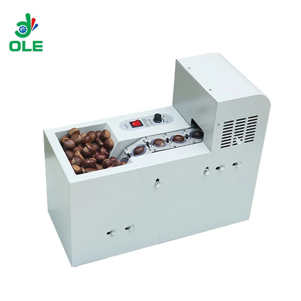 آلة تكسير الكستناء ذات الصفوف المفردة/المزدوجة آلة فتح قطع الكستناء التجارية الصغيرة
