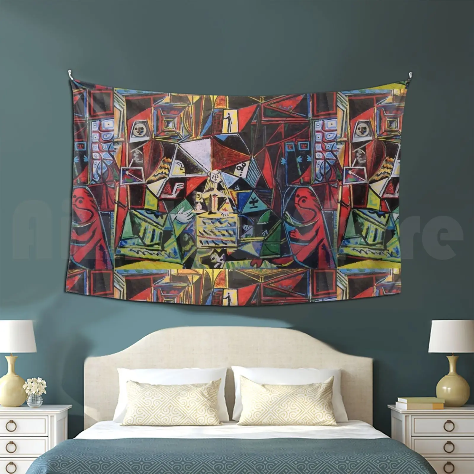 Picasso, Las Meninas Tapiz Sala de Estar Dormitorio Picasso Las Meninas Cubismo Colorido