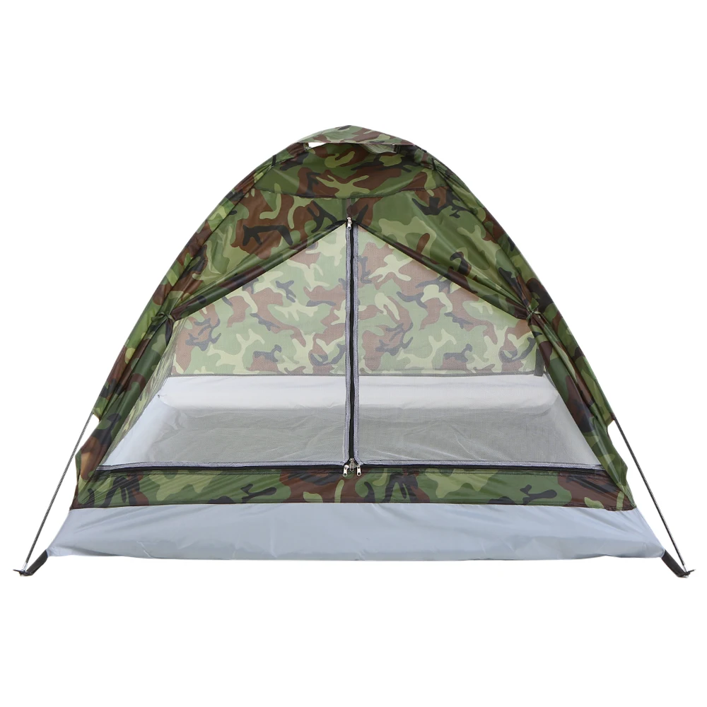 Camping Tent for 1/2 Person Single Layer Outdoor Portable Camouflage Beach Tent