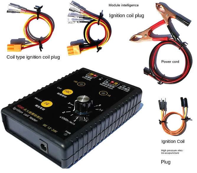 

IG80 Автомобильный детектор катушки зажигания, тестер природного газа, 24 В, бензин, 12 В, тест катушки зажигания
