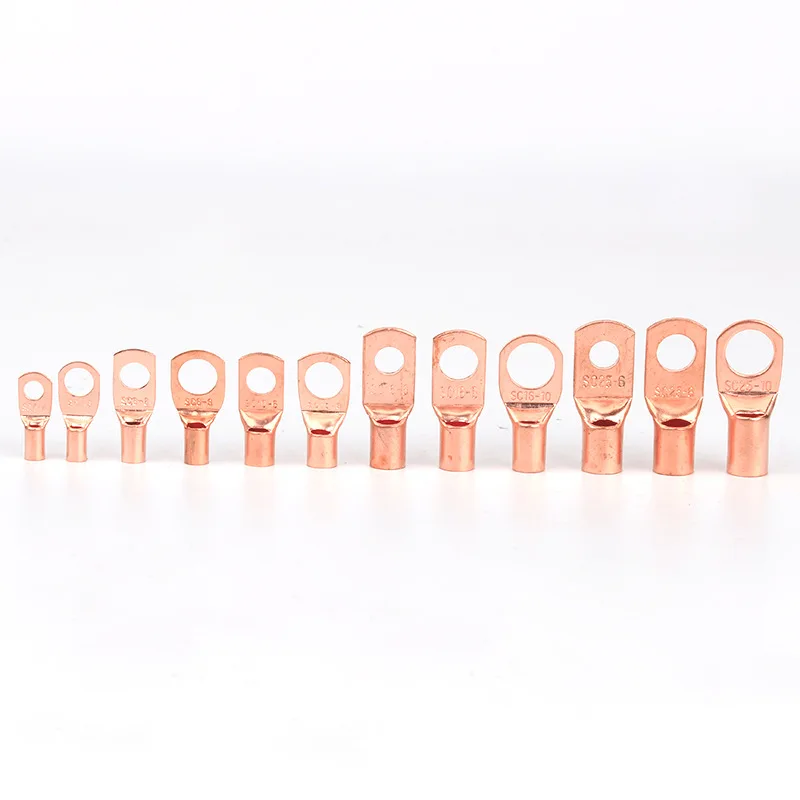 Terminale nudo della batteria di rame del terminale nudo della porta di peep AWG in scatola 170pcs