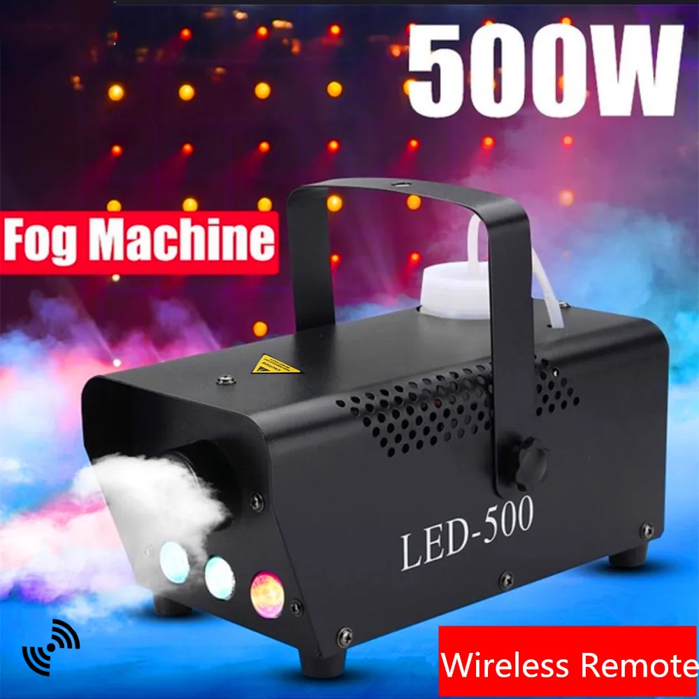 500W LED Smoke Machine/Wireless Remote Fogger Ejector/DJ Disco Wedding Party Stage Effect Fog Machine With LED Lights,Oil Pump