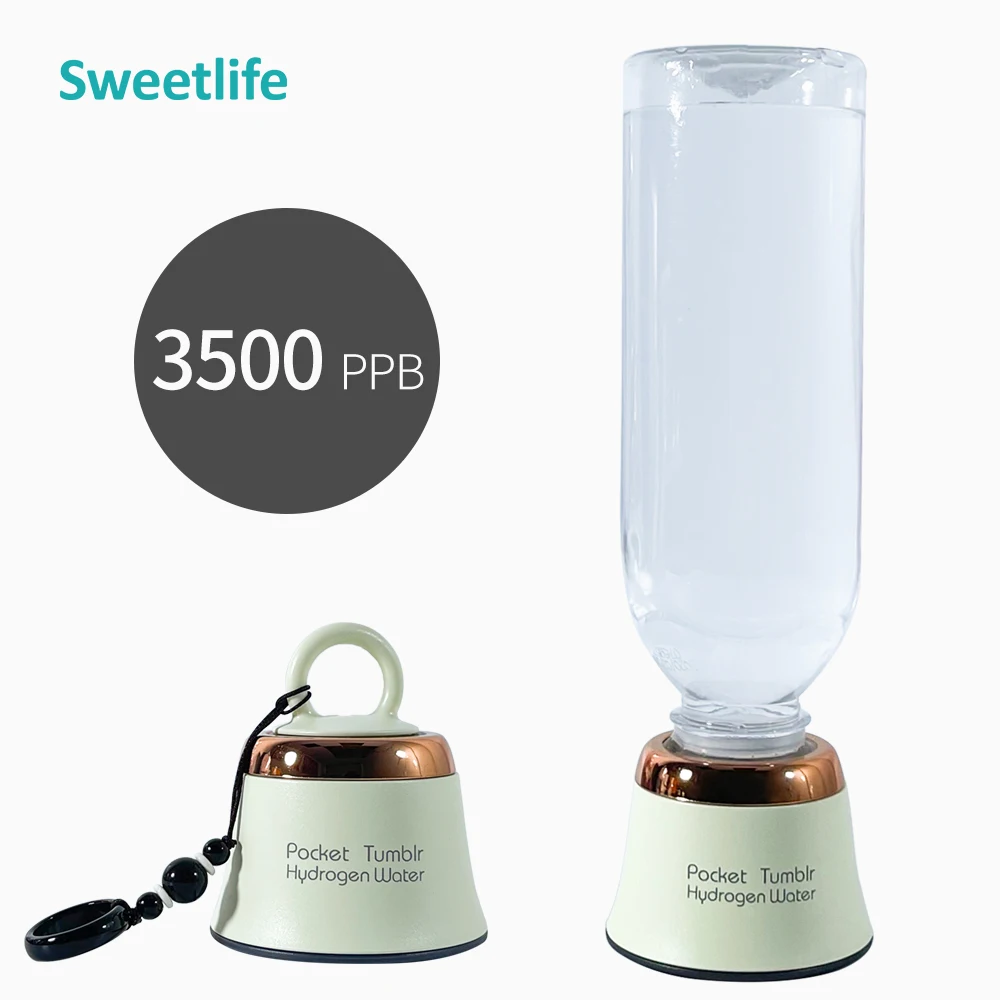 Gerador de água de hidrogênio de alta concentração, pequena, de bolso, dupont n117 spe pem portátil para viagens, garrafa de água de hidrogênio