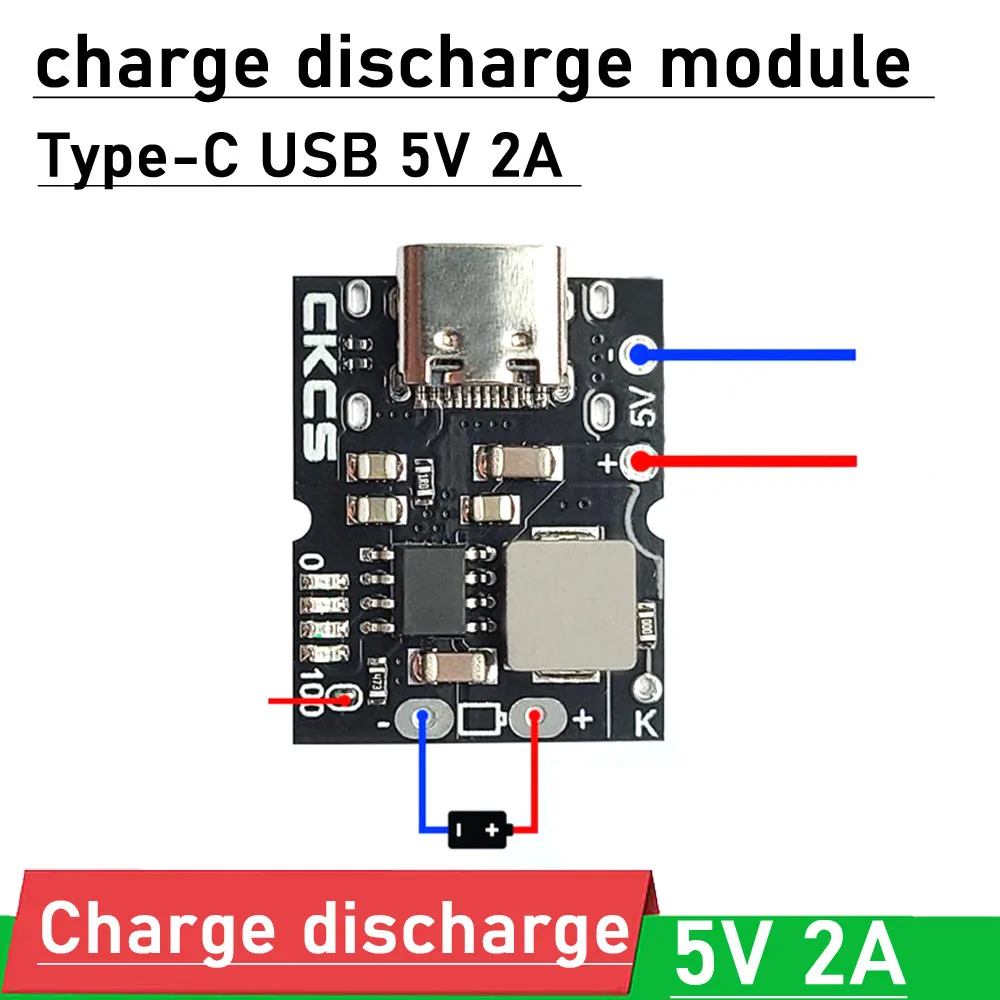 mini Type-C 5V 2A Charge discharge module Charging Protection Board Boost Converter POWER 1S 4.2V 3.7V 18650 lithium battery