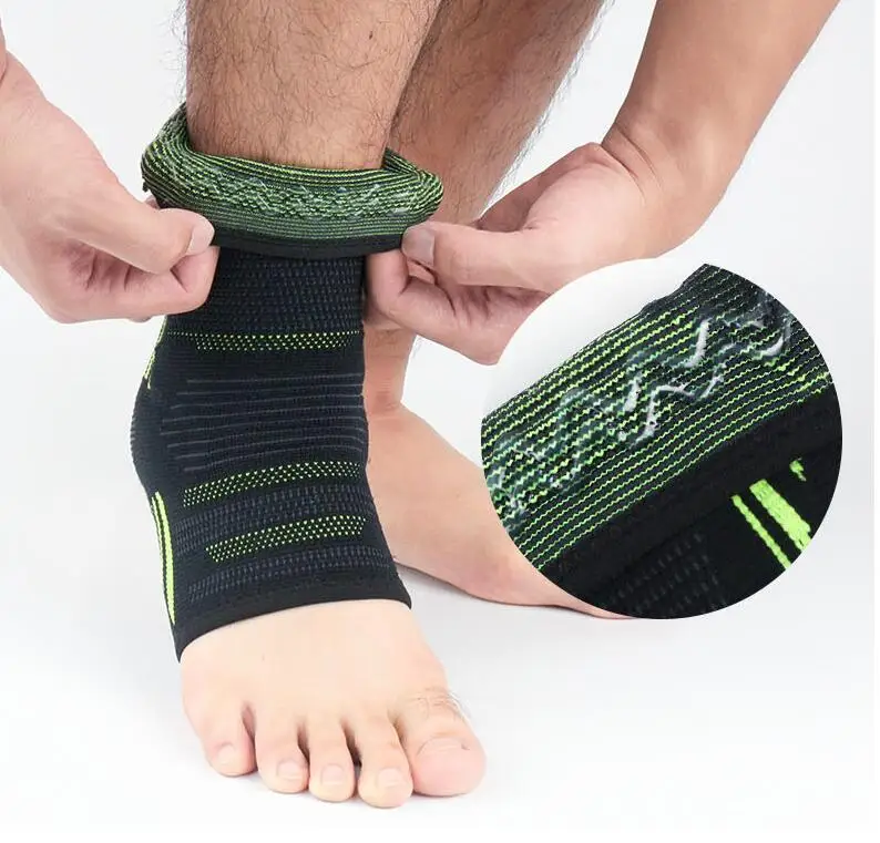 2020 New Men\'s Ankle Support Running Football Joints Protection Black Foot Bandage Elastic Ankle Brace Band Guard Sport Safety