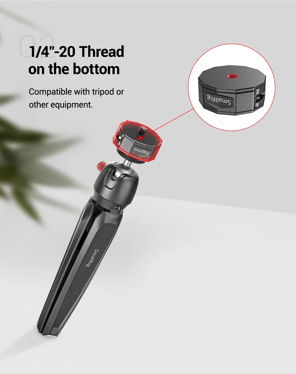 SmallRig Universal Quick Release Adapter Attach Mini Tripod to Gimbal Stabilizer for DJI RS / RSC RS 2/RSC 2/RS 3/RS 3 Pro 2714