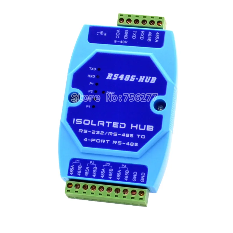 

Industrial Grade Optical Isolation 4-channel RS485 Hub Sharing Device 485 Splitter 485hub 1 in 4 out