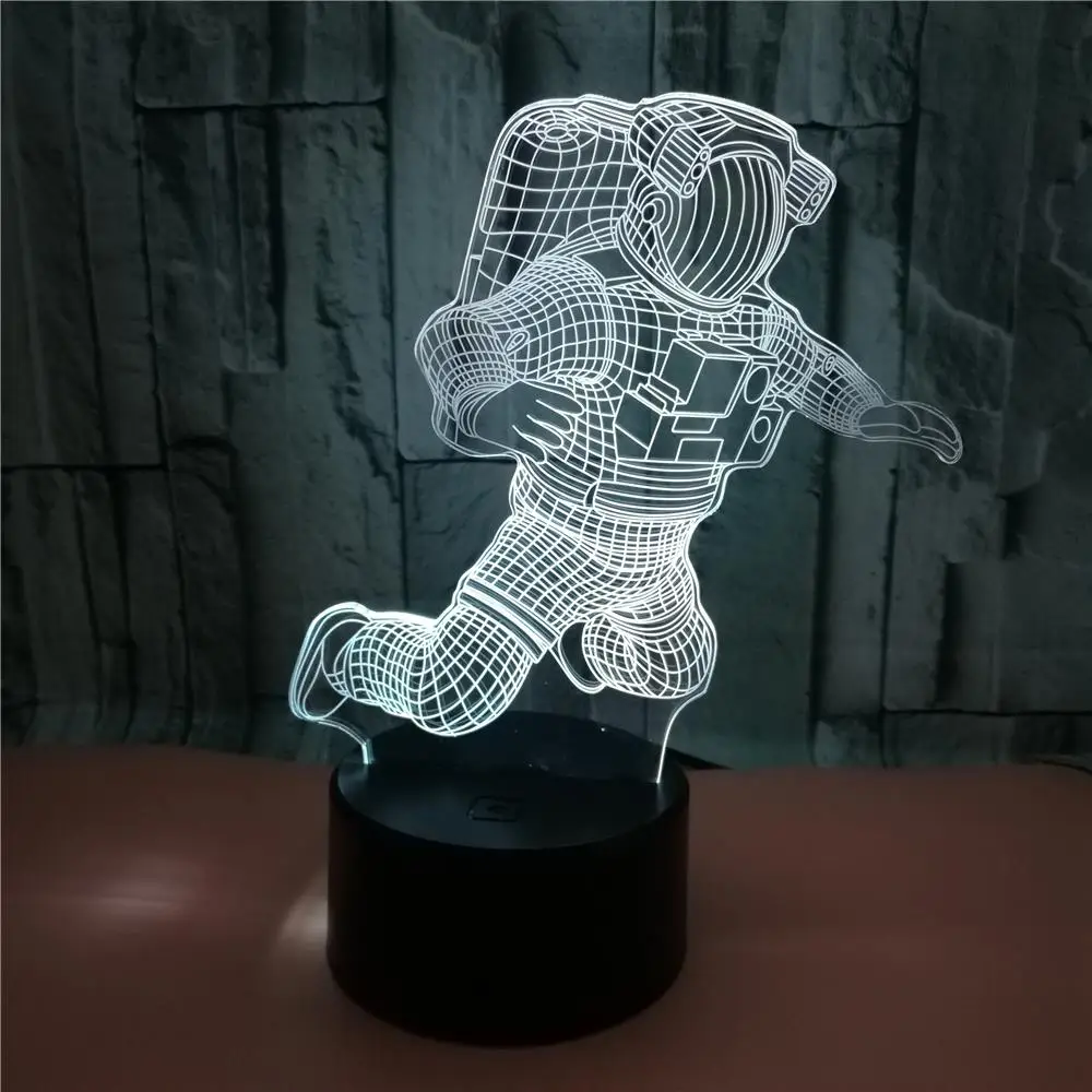 3d Led Night Light Astronaut Figure Desk Lamp for Kids Bedroom Decor Table Lamp Children Projection Light Aerospace Gifts