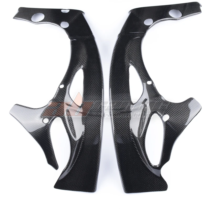 Motorcycle Side Frame Cover Protection Frame Cover Trim Spoiler For Yamaha R1 2009 - 2014 Full Carbon Fiber 100%