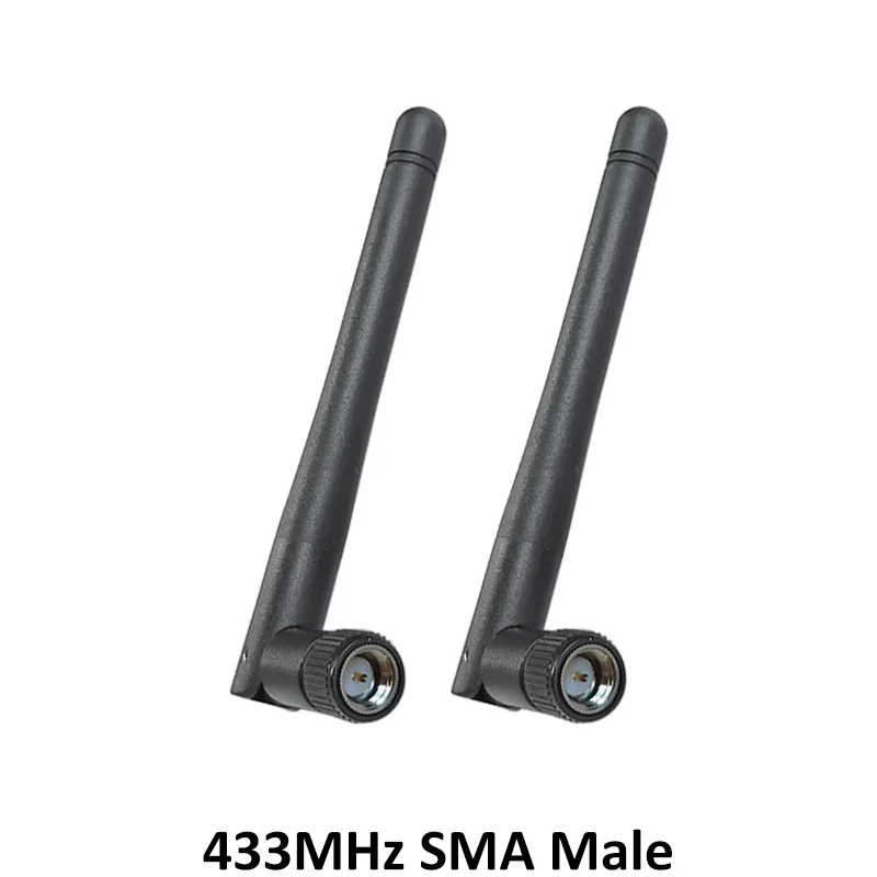 GRANDWISDOM 10pcs 433mhz antenna 3dbi sma male lora antene pbx iot module lorawan signal receiver antena high gain