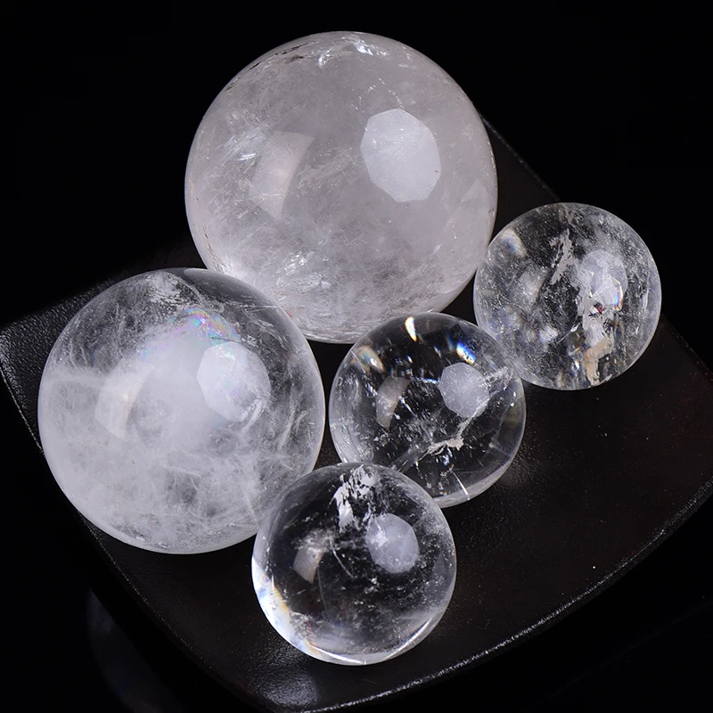 1PC Natural Rock Crystal Quartz Ball Polished Globe Massaging Ball Reiki Healing Stone Home Decoration Exquisite Souvenirs Gift