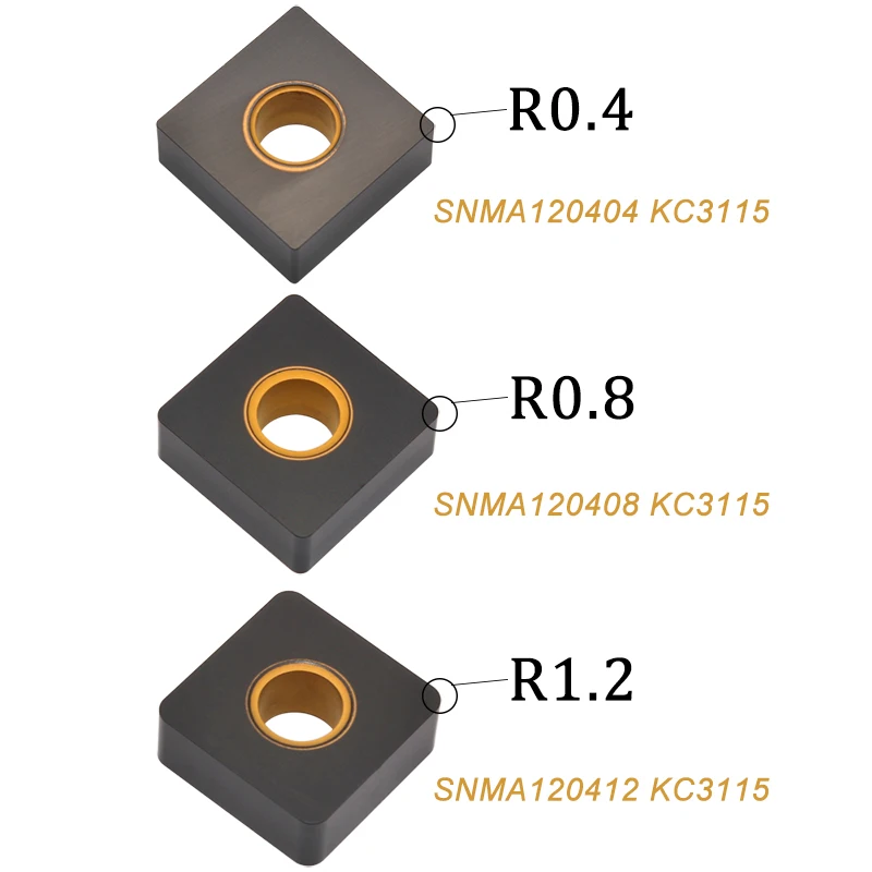 Herramienta de torneado externo SNMA120404 SNMA120408 SNMA120412 KC3115, insertos de carburo plano, herramientas de torno de alta calidad para hierro fundido, 10 piezas