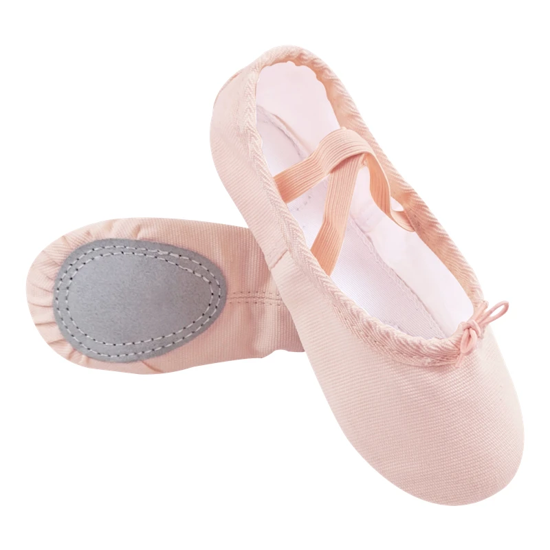 Chinelos de balé para meninas clássico split-sole lona dança ginástica do bebê sapatos de yoga crianças sapatos de dança bailarina