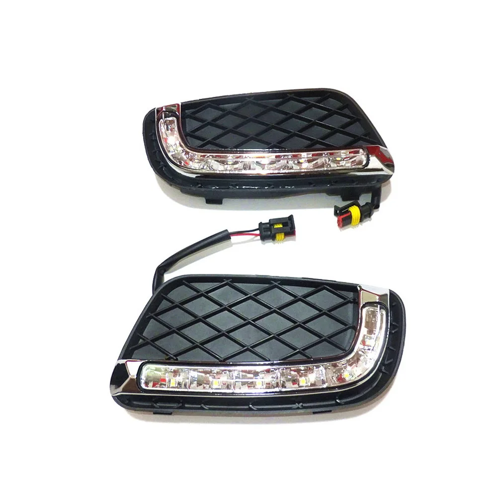 

July King Car Daytime Running Lights compatible for Smart fortwo 2008-2011, 6000K LED Front Bumper DRL, 1:1 replacement