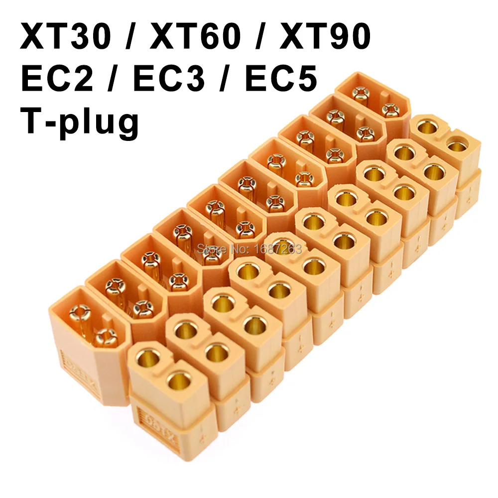 Battery Connectors Set with Gold Plugs