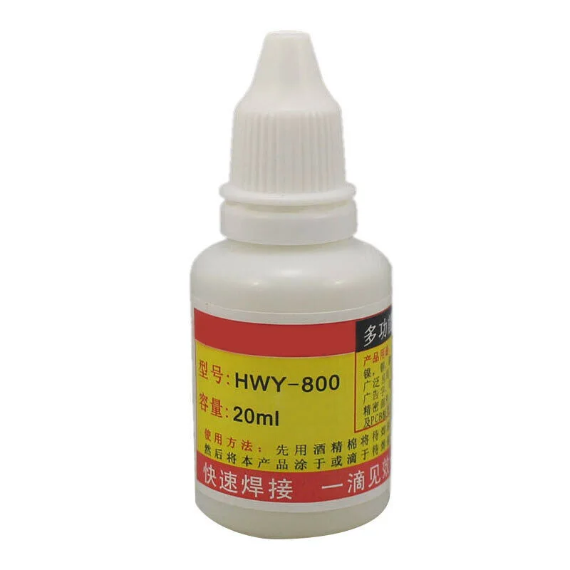 1pc 20ml Stainless Steel Flux HWY-800 For Welding Aid Of Stainless Steel Galvanized Sheet Liquid Solder Tool Welding Fluxes