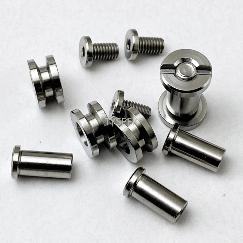 Full Sets XM-18,3.5'' Knife Handle Screws Spindle Screw XM18,3.5'' Titanium Alloy Support Shaft Fixing Screw