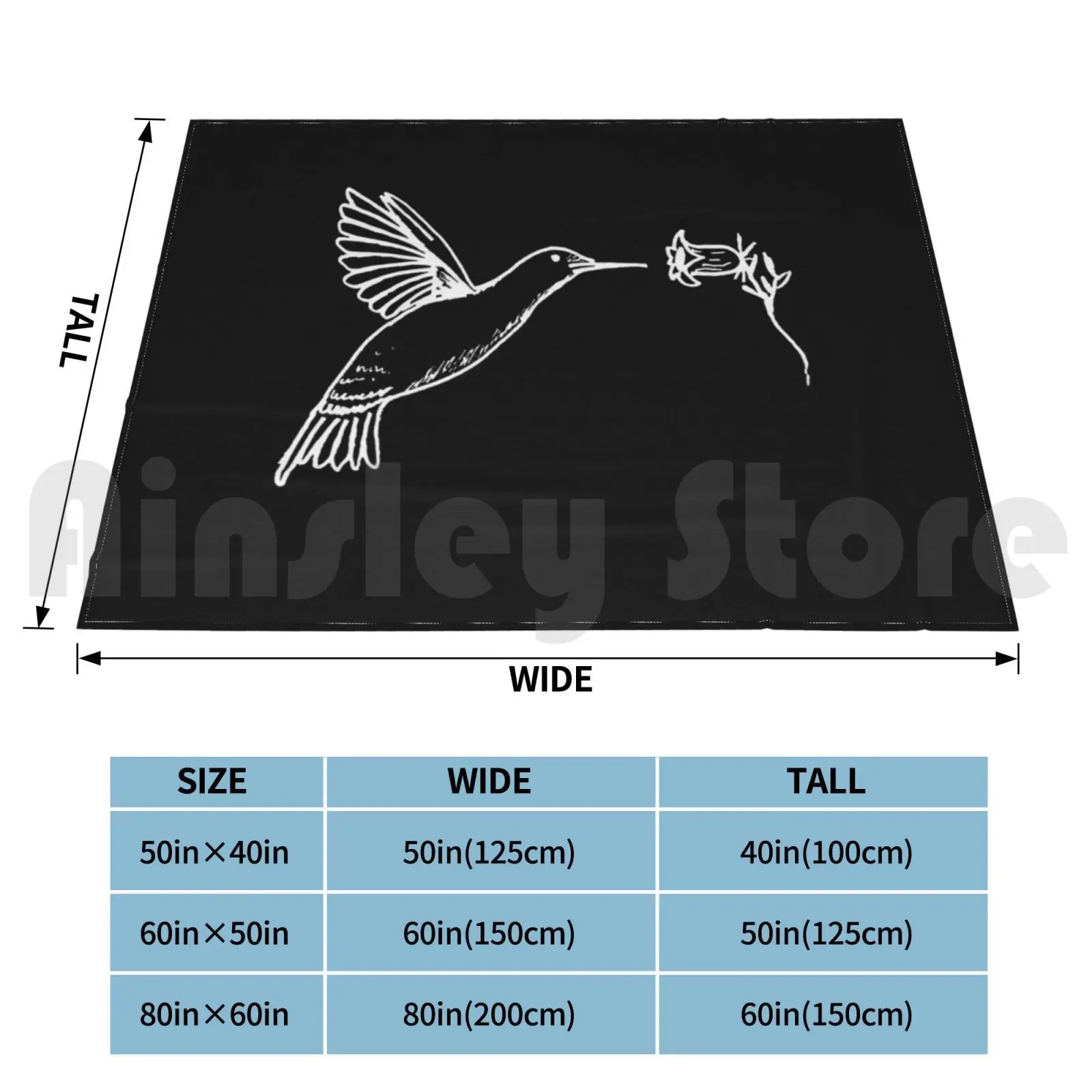 Hummingbird Blanket Fashion Custom Hummingbird Eagle Falcon Parrot Canary Bird Flower Floral Nature Animal