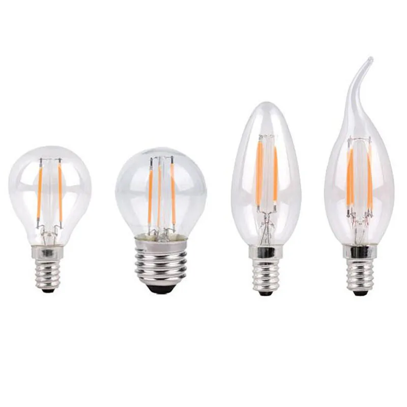 

LED Edison Bulb 8W 12W 16W G45 Led Filament Light Bulb E27 E14 C35 Candle Lamp 220-240V Lampada Replace 40w 60w 80w halogen bulb