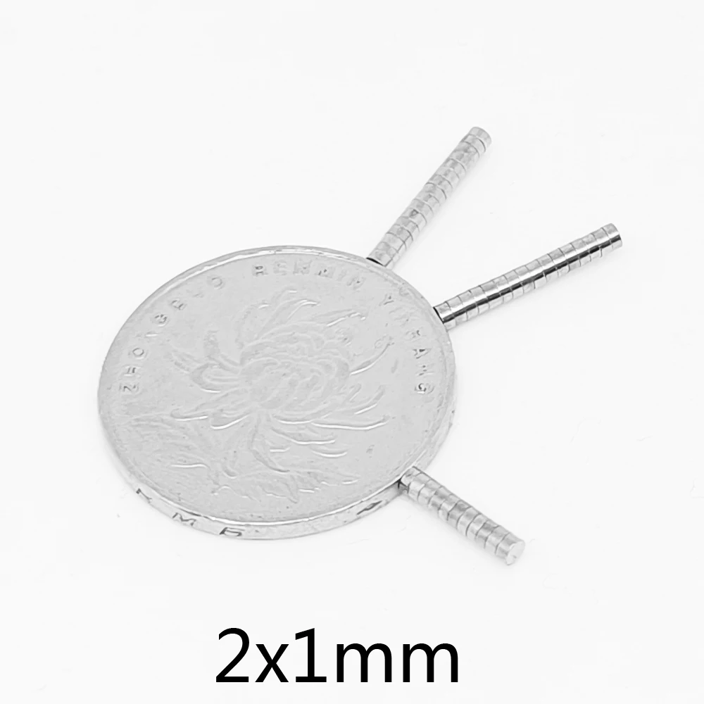 100~10000PCS 2x1 Small Round Magnet 2*1mm Neodymium Powerful  Magnetic 2x1mm Permanent NdFeB Strong Magnet 2*1 mini Disc magnet