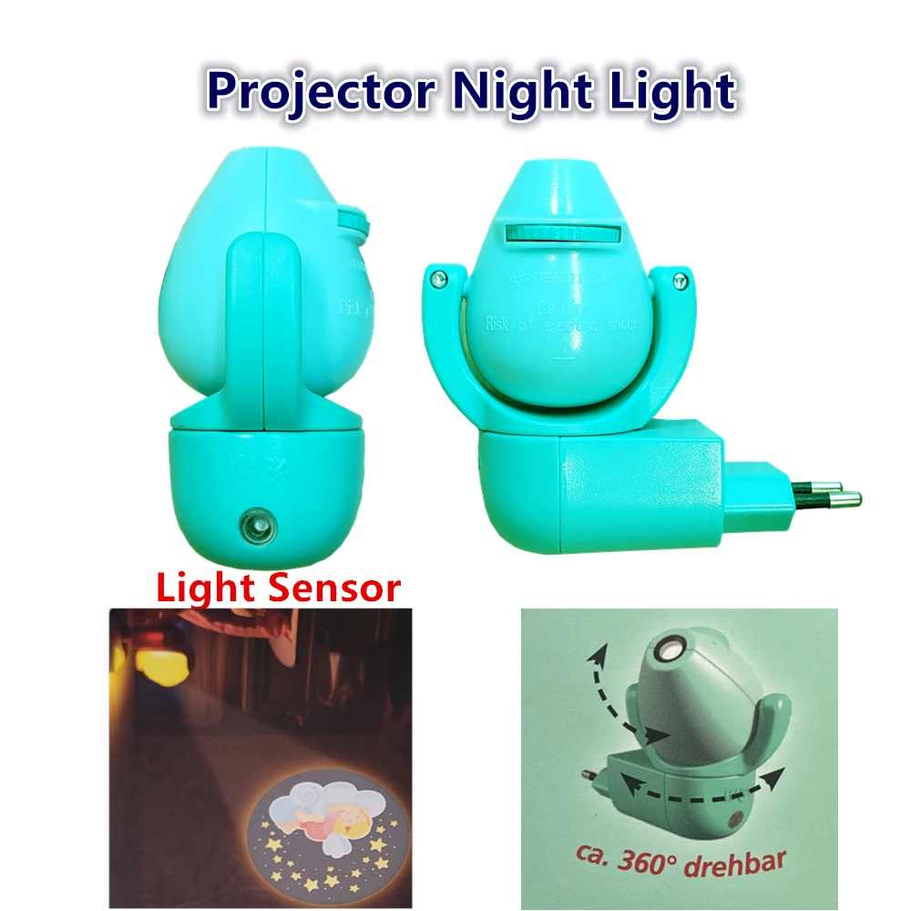 Star Moon Animal Projector LED Projector 6 Images Sensor  EU Plug Night Light Lamp For Kids Children Baby Bedroom Decoration