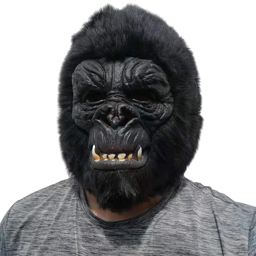 Chimpanzee King Kong Mask Latex Men Adult Terror Clown Cosplay Anime Halloween Funny Face Carnival Ferocious Chimpanzee Masks