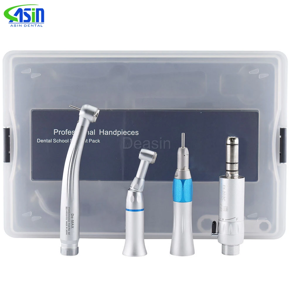 NEW EX203C Dental Low High Speed Handpiece Kit De-Max LED High Speed Handpiece Torque Air Turbine TU Midwest B2/M4